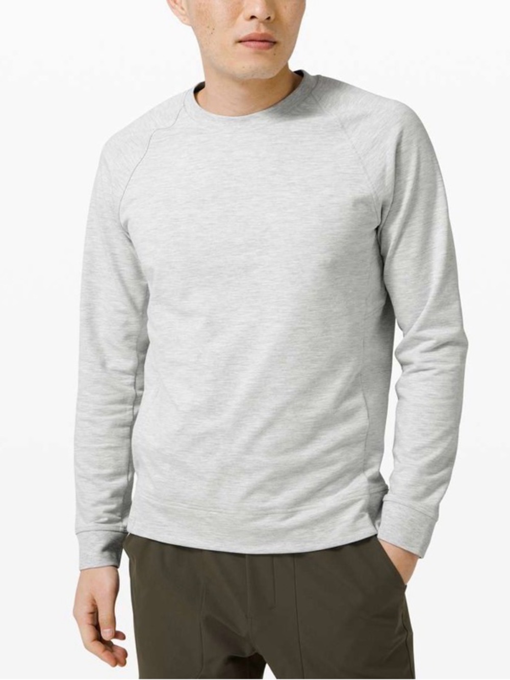 Lululemon City Sweat Crew Sweatshirt in Heathered Light Grey
